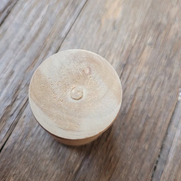 Hand turned rustic wooden egg holder egg cup - Picture 7 of 8